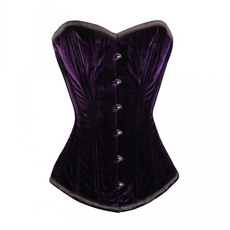 Purple Velvet Corset ❤ liked on Polyvore featuring intimates, shapewear and corsets Dark Purple Corset, Diy Corset, Purple Corset, Velvet Corset, Skull Wedding, Steel Boned Corsets, Plus Size Corset, Boned Corsets, Badass Style