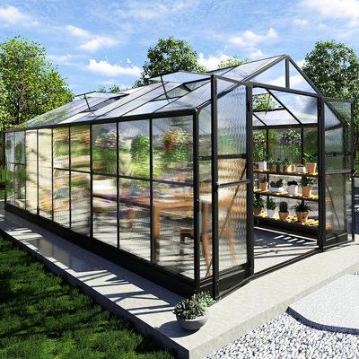 Attached greenhouse sunroom