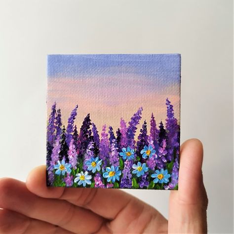 Acrylic Painting Landscape, Canvas Art Painting Abstract, Mini Toile, Canvas Art Painting Acrylic, Acrylic Painting Flowers, Small Canvas Paintings, Cute Canvas Paintings, Canvas Painting Designs, Small Canvas Art