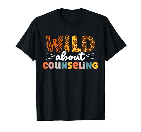 PRICES MAY VARY. Are you wild about counseling? Show your passion for making a change in the lives of others with our 'Wild About Counseling' idea. Created for women who are school counselors, and teachers. This idea is a statement of your commitment to nurturing young minds and promoting well-being. Let your passion for guidance show through in style. Celebrate the incredible job you do each day. Lightweight, Classic fit, Double-needle sleeve and bottom hem Making A Change, The Lives Of Others, T Shirt Image, School Counselor, Teacher Tshirts, Teacher Shirts, Well Being, Counseling, Branded T Shirts