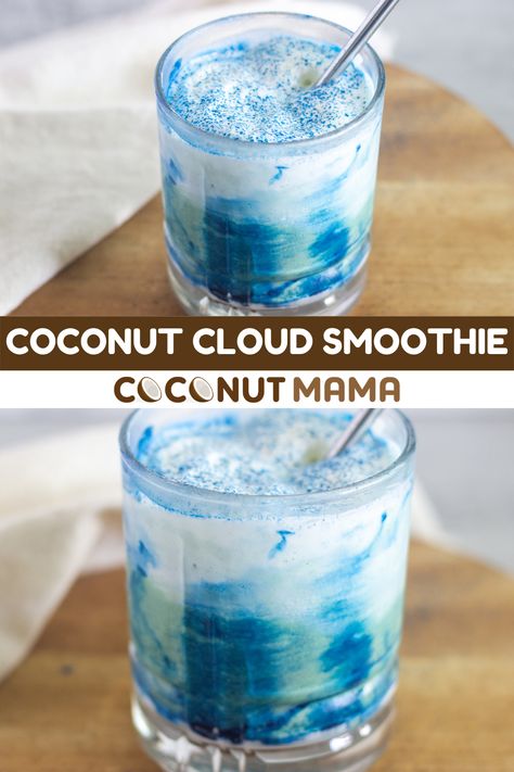 Coconut Cloud Smoothie, Cloud Smoothie, Coconut Milk Drink, Coconut Cloud, Blue Smoothie, Milk Smoothie, Coconut Drinks, Coconut Smoothie, Coconut Health Benefits