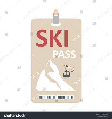 Ski Pass Design, Sports Merchandise, Ski Pass, Gaming Merch, Winter Games, Winter Sport, Ski Lift, Winter Vacation, Ski Resort