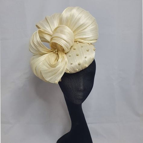 Donut Hat, Large Brim Hat, Different Hats, Types Of Hats, Yellow Hat, Feather Flower, Cream Silk, Pearl Cream, Wide Brimmed Hats