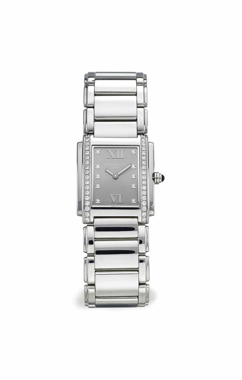 A DIAMOND AND STAINLESS STEEL "TWENTY-4" WRISTWATCH, BY PATEK PHILIPPE Patek Philippe Twenty 4, Patek Philippe, The Twenties, Wrist Watch, Stainless Steel