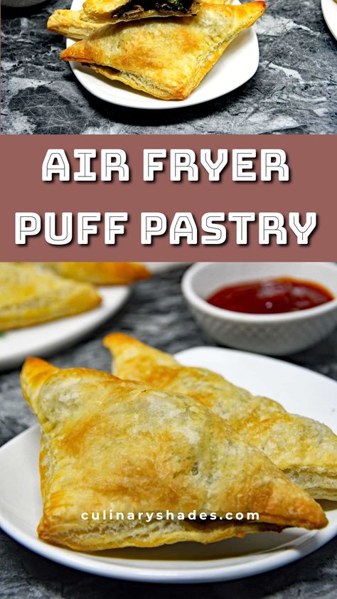 Air Fryer Puff Pastry, Mushroom Puff Pastry, Puff Pastry Turnovers, Pastry Turnovers, Make Puff Pastry, Puff Pastry Recipes Savory, Puff Pastry Chicken, Pastry Dough Recipe, Savory Puff Pastry