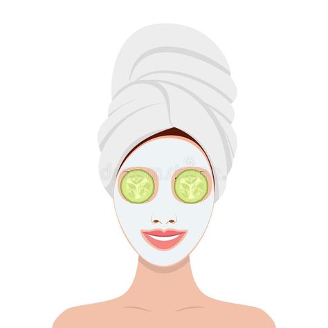 Wood Logo Design, Therapist Logo, Cucumber Face Mask, Skin Care Pictures, Skin Therapist, Cucumber Slices, Mask Drawing, Wood Logo, Beauty Party