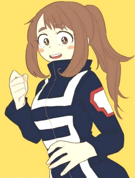 Bakugou And Uraraka, Ochaco Uraraka, Ochako Uraraka, Anime Wall Art, Female Character Design, Hero Academia Characters, My Hero Academia Manga, Drawing Reference Poses, Izuku Midoriya