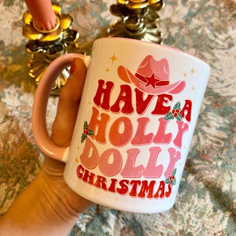 Dolly Parton Christmas Mug! Perfect for Country Music lovers. Check out my store for other designs.  Care info in photos. Dolly Parton Gift Ideas, Holly Dolly Parton Christmas Party, Dolly Parton Christmas Party, Dolly Parton Christmas Tree, Holly Dolly Parton Christmas, Dolly Parton Christmas, Dolly Christmas, Holly Dolly, Xmas 2024