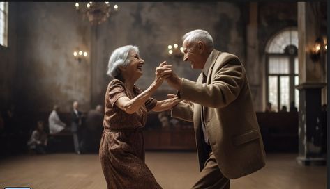 This is a elderly heteronormative couple dancing together which I found really sweet. Plus I think that this shows the lasting effects of heteronormativity. Couple Dancing Together, Thematic Analysis, Physical Inactivity, Dance Program, Old Couple, Biomedical Science, Elderly Couples, Movement Activities, Old Couples