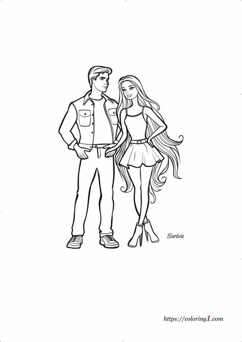 Barbie And Ken Coloring Page - 2 Free Coloring Sheets (2024) Ken Coloring Pages, North America Flag, Fred Jones, Flag Of Europe, Africa Flag, Free Coloring Sheets, Nfl Teams Logos, Clipart Black And White, America Flag