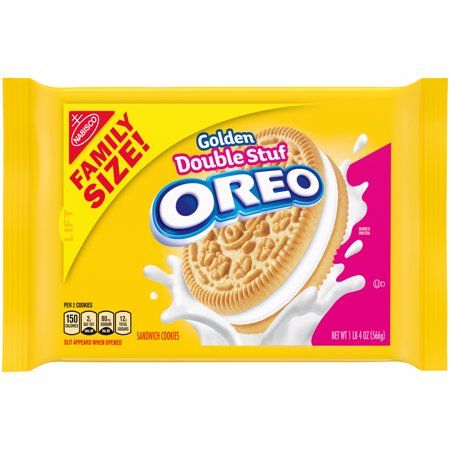 Nabisco Oreo Double Stuf Golden Sandwich Cookies, 20 Oz. - Walmart.com - Walmart.com Golden Cookie, Golden Oreo, Oreo Flavors, Fudge Cookies, Kosher Recipes, On The Go Snacks, Cookies For Kids, Vanilla Cookies, Candy Cookies