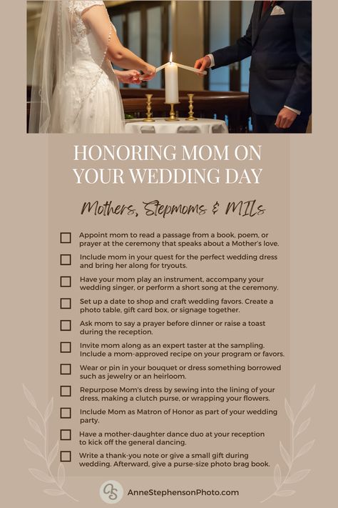 Honor Mom At Wedding, Honor Your Mother, Ceremony Candles, Mother Daughter Relationships, Mother Wedding, The Wedding Singer, Gift Card Boxes, Matron Of Honour, Moms Favorite