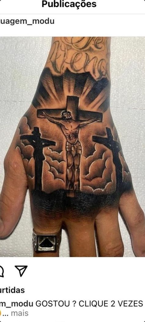 Male Hand Tattoos, 100 Dollar Bill Tattoo, Angel Hand Tattoo, Back Of Hand Tattoos, Cross Tattoo On Hand, Fist Tattoo, Black Widget, Tattoo Ideas Males, Hard Tattoos