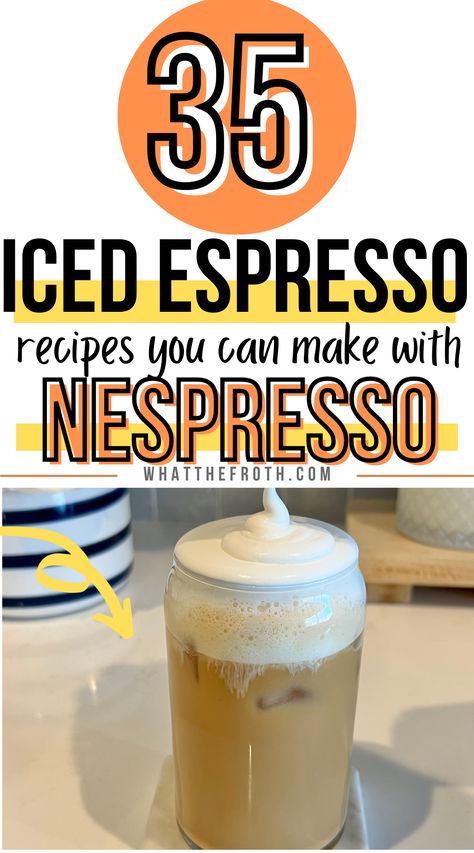 Iced Espresso Recipes, Vanilla Sweet Cream Cold Brew, Starbucks Copycat Recipes, Sweet Cream Cold Brew, Espresso Recipe, Iced Espresso, Vanilla Sweet Cream, Nespresso Recipes, Cream Cold Brew