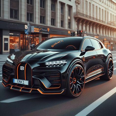 PHOTOS : SUV DE LUXE BUGATTI CRONOS Bugatti Suv, Gold Bugatti, Bugatti Chiron Noire, Concept Suv, Bugatti New Model, Car Travel Hacks, Bugatti Lavoiturenoire, Most Expensive Bugatti, Auto Jeep