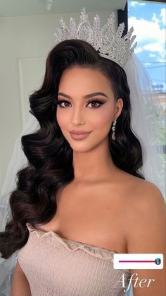 #BEAUTY, #RELATIONSHIPS #Fashion #Animals #Outfits #Winter Outfits #Animals Makeup Date Night, Black Brides Hairstyles, Glam Bride Makeup, Black Wedding Hairstyles, Glam Bride, Bridesmaid Hair Makeup, Hairdo Wedding, Quince Hairstyles, Long Hair Wedding Styles