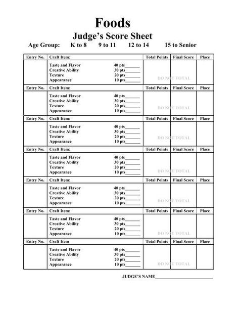 Food Rating Sheet, Pie Judging Scorecard, Food Judging Score Card, Pie Contest Judging Sheet, Bake Off Competition Ideas, Cook Off Competition Ideas, Baking Competition Ideas, Pie Baking Contest, Book Exchange Party