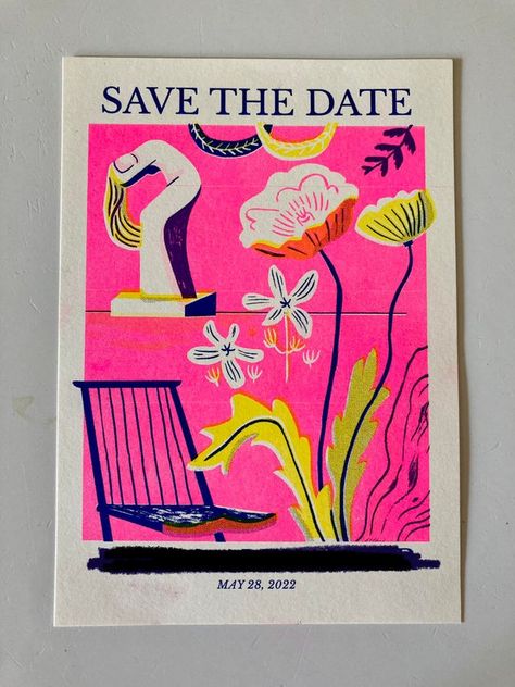 Save The Date Illustrations, Bridal Traditions, Diy Bride, Riso Print, Invitation Inspiration, Save The Date Card, Diy Brides, Graphic Wallpaper, Nailed It