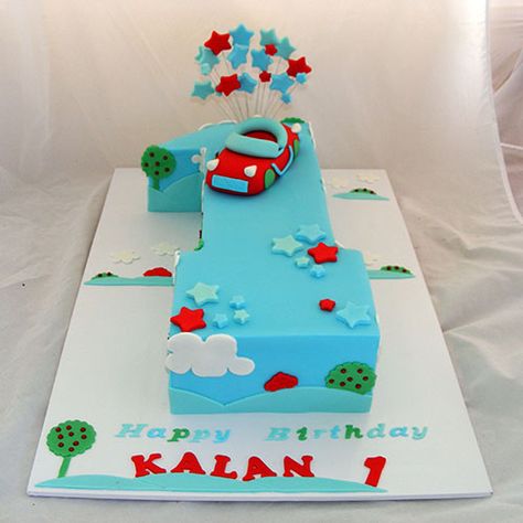 Number 1 Cake Design, Number One Cake, Cars Cake Design, Number 1 Cake, Birthday Paw Patrol, Cake Designs For Boy, 5th Birthday Cake, Baby First Birthday Cake, Cake Boutique