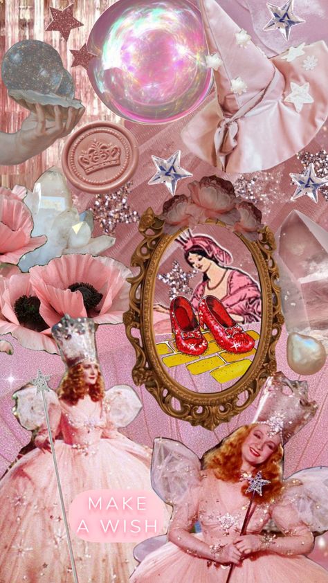 Glinda Wallpaper Collage, Glinda Nail, Glinda The Good Witch Aesthetic, Glinda Aesthetic, Wicked Aesthetic, Wicked Wallpaper, Glinda Costume, Comfort Films, Glenda The Good Witch