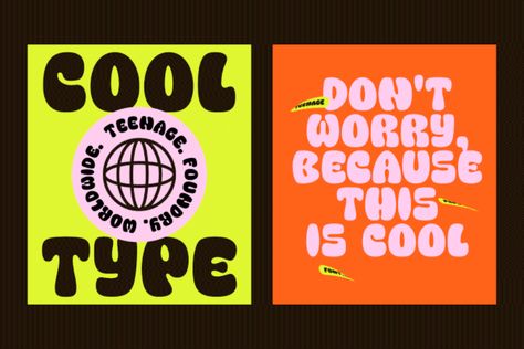 Teenage-Popular-Typeface Teenage Branding, Fat Font, Design Trends, The Past, Branding, Design