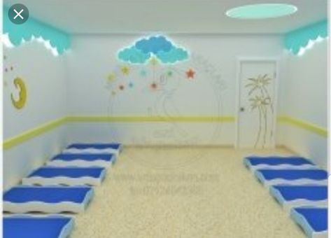 Kindergarten Sleeping Room Design, Creche Design Day Care, Modern Daycare Design, Sleeping Room Design, Infant Daycare, Kindergarten Interior, Home Day Care, Daycare Forms, Daycare Decor