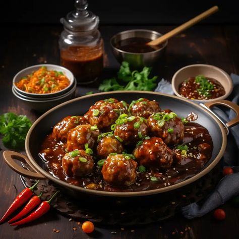 Veg Manchurian is a popular Indo-Chinese dish made with vegetable dumplings in a tangy soy sauce-based gravy. It's a delightful fusion recipe that combines Veg Manchurian Photography, Non Veg Food Photography, Veg Chinese Recipes, Manchurian Photography, Veg Food Photography, Manchurian Snap, Manchurian Recipe Vegetarian, Chinese Food Photography, Vegetable Manchurian