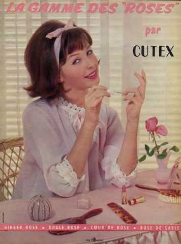 Cutex 1961 Nail Polish Nails 70s, Vintage Makeup Ads, Makeup Ads, Retro Makeup, Polish Nails, Vintage Nails, Beauty Ad, Old Advertisements, Valley Of The Dolls