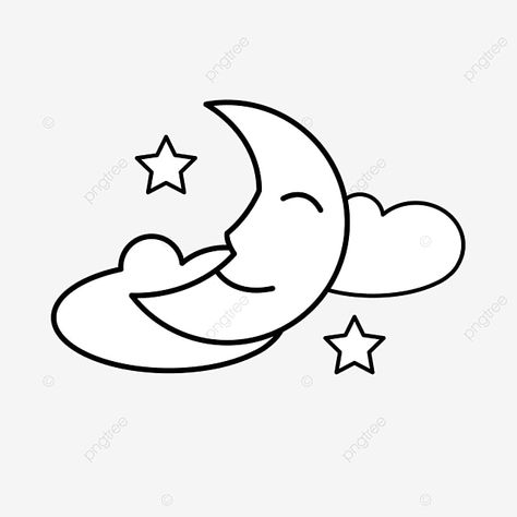 Moon Clipart Black And White, Star Drawing, Moon Clipart, Easter Flags, Lip Drawing, Wedding Icon, White Camera, Moon Vector, Drawing Png