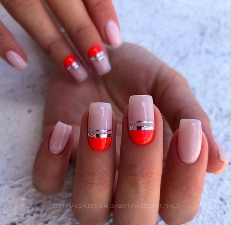 Unghie Nail Art, Nail Swag, Orange Nails, Coffin Nails Designs, Nail Polishes, Square Nails, Makeup Revolution, Perfect Nails, Nail Trends