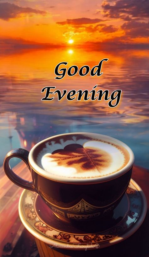 Good Evening Tea Images, Good Evening Rainy Images, Good Evening Coffee, Evening Pics, Nice Stickers, Good Evening Photos, Good Morning Rainy Day, Evening Coffee, Evening Wishes