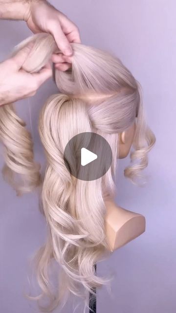 Pretty Hairdos For Medium Hair, How To Do Wedding Hairstyles, Double Pony Tailed Hairstyle, Long Glam Hair, Wedding Hairstyles With Fringe, Cute Updos Easy Long Hair, Mermaid Hair Updo, Diy Bride Hairstyles, Unique Half Up Half Down Hairstyles