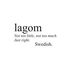 lagom: Not too little not too much. Just right. (Swedish) Swedish Quotes, Typed Quotes, Unique Words Definitions, Uncommon Words, Wise Words Quotes, Word Up, Love Me Quotes, Unique Words, Wonderful Words