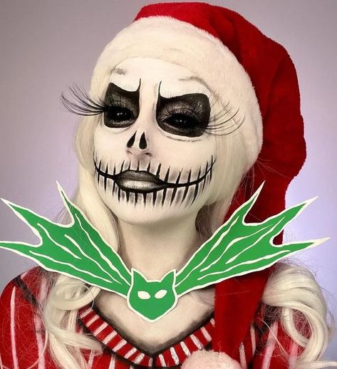 Jake Skellington, The Nightmare Before Christmas Makeup, Nightmare Before Christmas Makeup, Epic Ink Liner, Xmas Makeup, Christmas Eyeshadow, Christmas Eye Makeup, Christmas Horror, New Year's Makeup