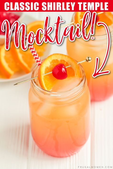 Shirley Temple Punch Recipes, Virgin Shirley Temple, Sherlie Temple Drink, Shirley Temples, Non Alcoholic Shirley Temple Recipe, Shirley Temple Drink For Kids, Shirley Temple Punch, Alcoholic Shirley Temple, Shirley Temple Mocktail