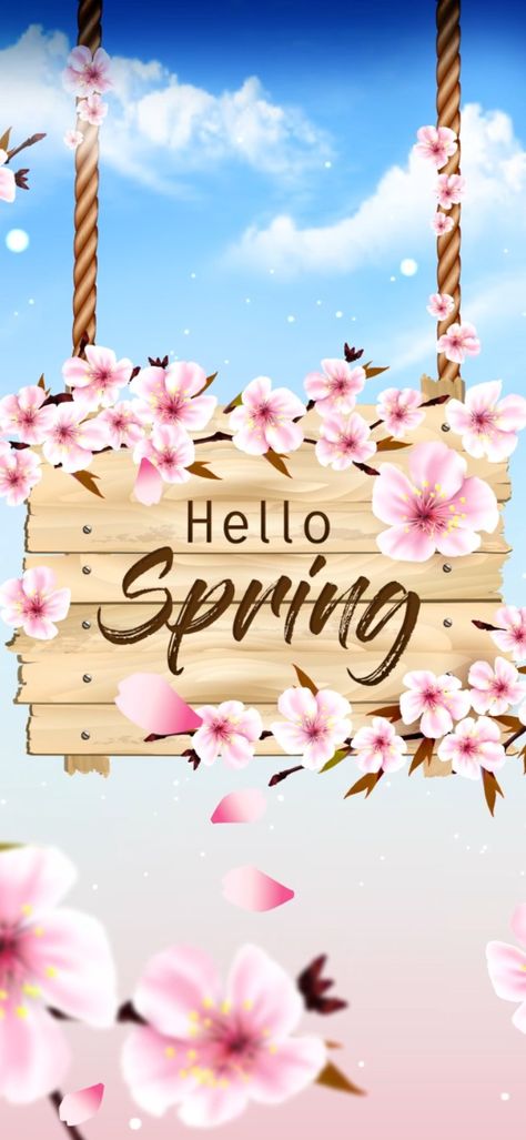 Hello Spring Wallpaper, Spring Wallpaper, Happy Spring, Hello Spring, Spring Season, Aesthetic Backgrounds, Phone Backgrounds, Beautiful Wallpapers, Easter Spring