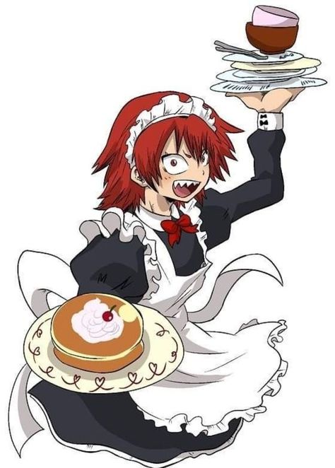 Mha Maid Outfits, Maid Outfit Anime, Boys In Skirts, Eijirou Kirishima, Anime Maid, Kirishima Eijirou, Harry Potter Anime, Maid Outfit, Buko No Hero Academia