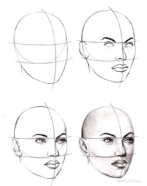 How To Draw Faces - diy Thought Drawing Faces For Beginners, Easy Pencil Drawings, Pencil Drawings For Beginners, Drawing Hands, Drawing Tutorials For Beginners, Studio Foto, Pencil Drawings Easy, Drawing Faces, Face Sketch