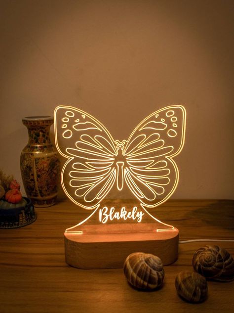 Custom Butterfly Night Light as Birthday Gift for Kids - Toddler Gift - Nursery Decor - Personalized Birthday Gift for Baby Girl - Kids Room Gift For Baby Girl, Toddler Gift, Butterfly Gifts, Happy Birthday Gifts, Birthday Gifts For Kids, Personalized Birthday Gifts, Gift For Kids, Christmas Gifts For Kids