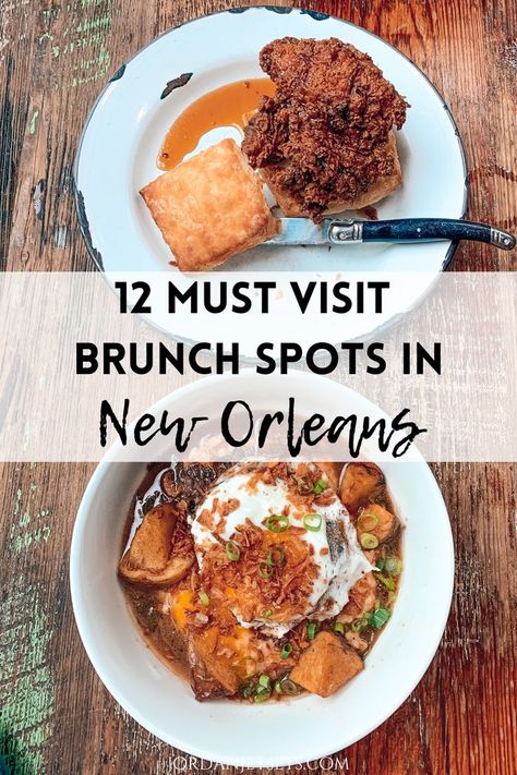 From savory Creole classics to innovative fusion dishes, check out this local's guide to the best brunch spots in New Orleans. | New Orleans travel | New Orleans things to do | best restaurants in New Orleans | must do New Orleans | weekend in New Orleans | New Orleans food | guide to New Orleans | New Orleans brunch restaurants | New Orleans trip | where to eat in New Orleans | New Orleans aesthetic | couples trip New Orleans | New Orleans girls trip | New Orleans brunch | New Orleans eats | New Orleans Brunch Restaurants, Best Brunch In New Orleans, Jazz Brunch New Orleans, New Orleans French Quarter Restaurants, Galatoires New Orleans, Bywater New Orleans, Best Food In New Orleans, Things To Do In New Orleans For Couples, New Orleans Bucket List