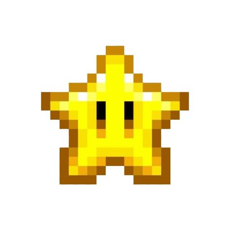 Anime Icon White Background, Pixelated Pfps, Cute Pixel Icons, Pixelated Icons, Mario Star, Piskel Art, Easy Pixel Art, 8bit Art, Pixel Drawing