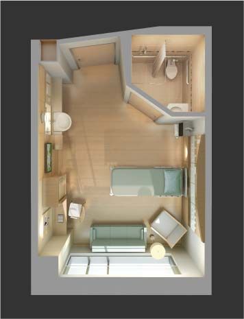 Hospital Patient Room Interior Design, Hospital Room Design, Layout Rendering, Patient Room Design, Spa Room Design, Game Chairs, Hospital Building, Healthcare Interior Design, Corner Bathroom