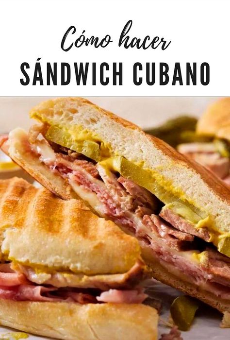 Learn how to make a genuine Cuban sandwich at home: a classic recipe from Cuban cuisine that deserves a spot in your regular sandwich and snack collection. Perfect for dinners and snacks. Sandwich Gourmet, Sandwich Cubano, Snack Collection, Cuban Cuisine, Gourmet Sandwiches, Cuban Sandwich, Incredible Recipes, European Food, Wrap Sandwiches