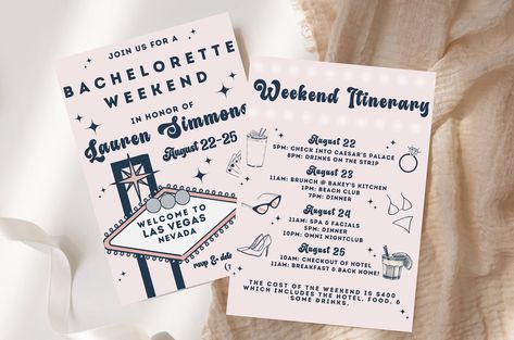 Vintage Vegas Bachelorette, Las Vegas Bachelorette Party Itinerary, Laa Vegas, Vegas Bachelorette Itinerary, Vegas Bachelorette Party Themes, Bachelorette Las Vegas, Bach Itinerary, Bachelorette Vegas, Itinerary Design