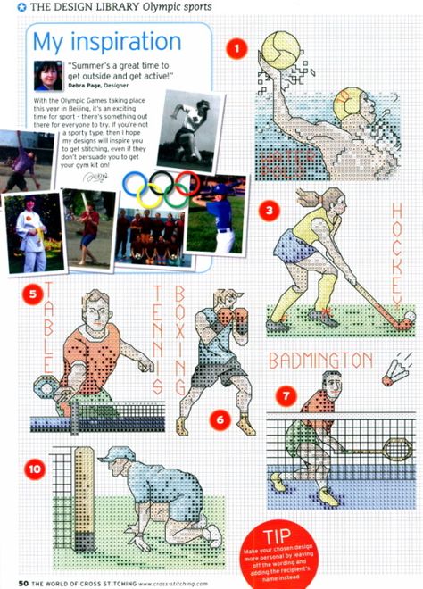 The World Of Cross Stitching, Gym Kit, Just Cross Stitch, Olympic Sports, Canvas Projects, Sports Teams, Cross Stitching, Cross Stitch Charts, Men Boys