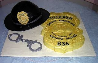 Perfect! Police Grooms Cake, Groom Cake, Highway Patrol, Hat Wedding, Wedding Items, Crazy Cakes, Georgia State, Police Badge, Big Hat