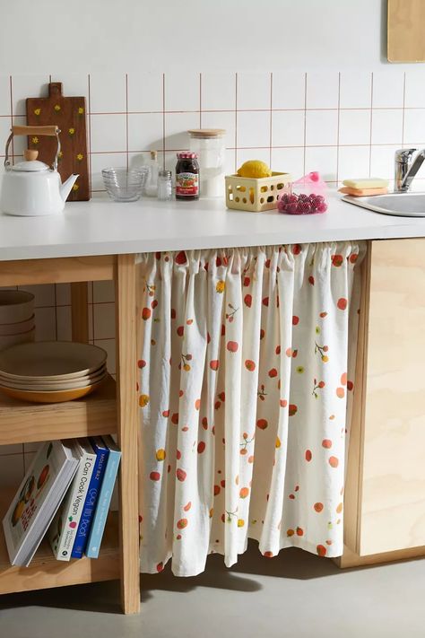 Food Icon Café Curtain Set | Urban Outfitters Urban Outfitters Kitchen, Urban Outfitters Apartment, Bamboo Beaded Curtains, Dorm Kitchen, Urban Outfitters Home, Food Icon, Uo Home, Cafe Curtains, Beaded Curtains