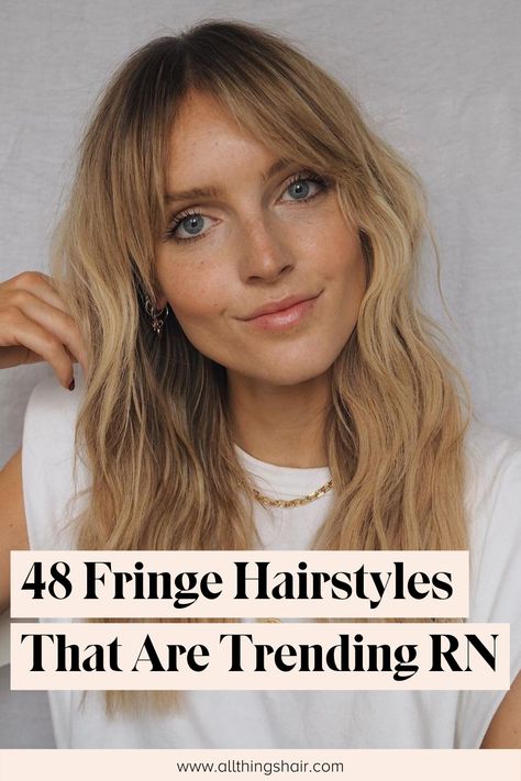 Fringe For Fine Hair Long, Short Side Fringe Long Hair, Long Sweeping Fringe, Easy Fringe Hairstyles, Fringe 2023 Hair, Fringe Hairstyles 2024, Fringe Or No Fringe, Grown Out Fringe Hairstyles, Medium Length Fringe Haircut