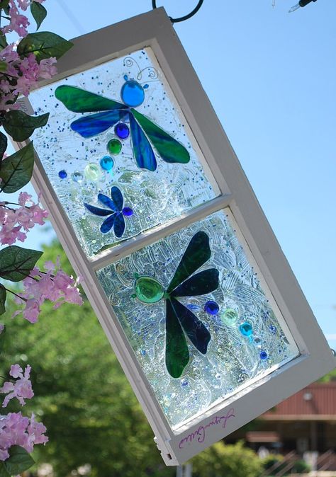 Resin Stained Glass Window, Seaglass Window, Resin Windows, Window Art Diy, Sea Glass Window, Greenhouse Window, Mosaic Windows, Diy Stained Glass Window, Antique Window