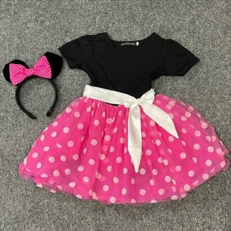 Ibtom Castle Girl's Pink & White Minnie Mouse Costume has Minnie Mouse Ear Headband included, Black Top & Pink & White Polka Dot Dress with White Bow Ribbon Belt, and Perfect for Cute Halloween and Birthday Outfit Minnie Mouse Costume Toddler, Supergirl Halloween, Supergirl Halloween Costume, Fancy Halloween Costumes, Castle Black, Robin Costume, Up Halloween Costumes, Minnie Mouse Costume